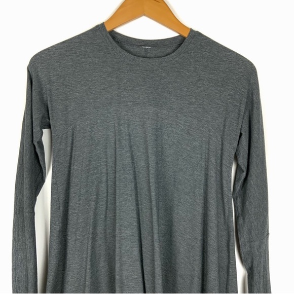 Lululemon Acadia Long Sleeve Pima Cotton Heathered Pitch Gray - Picture 6 of 10